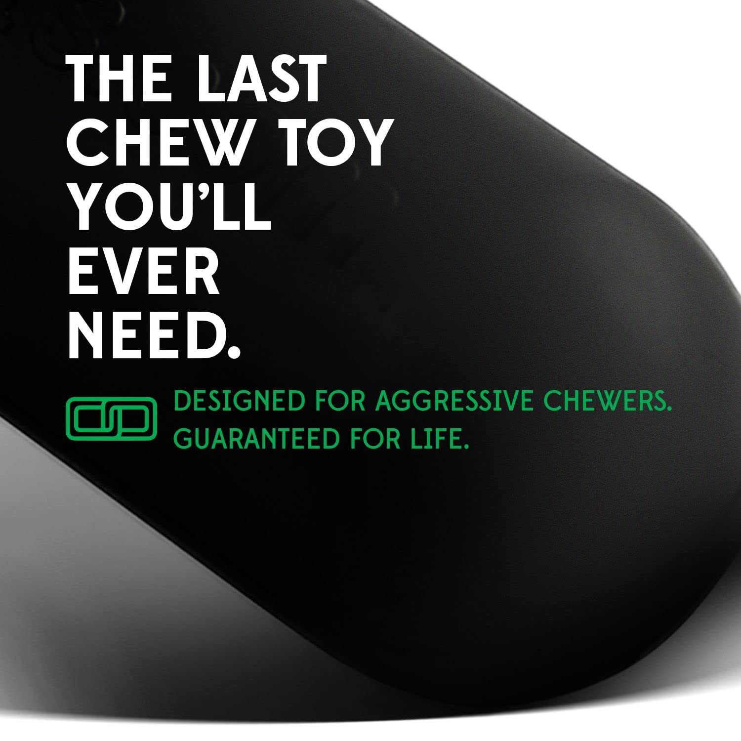 Goughnuts Virtually Indestructible Dog Chew Toy for Aggressive Chewers - Heavy Duty Chew Stick for Small to Medium Dogs - Durable Green Rubber Dog Toy for Training, Playtime & Anxiety Relief