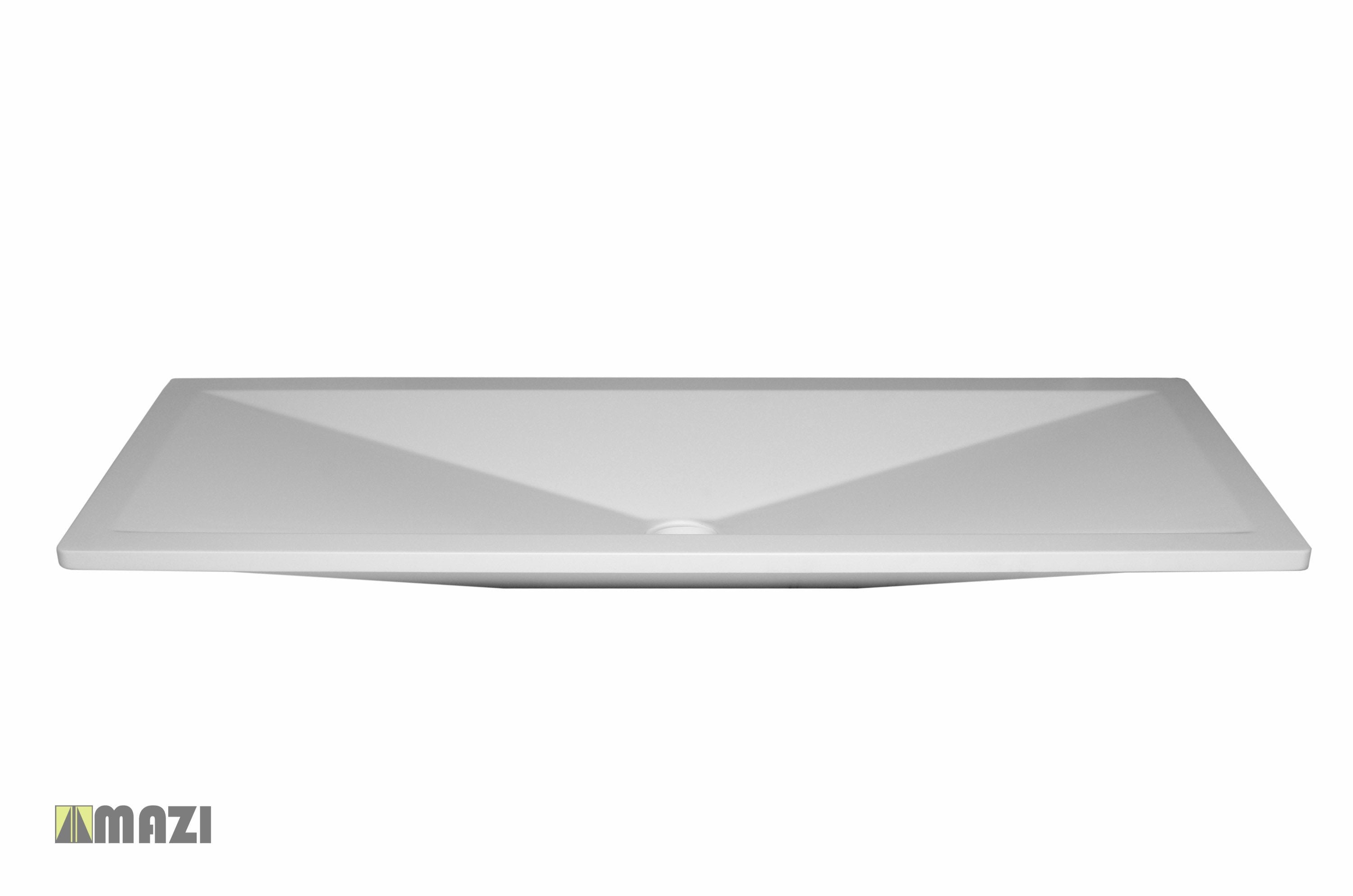 Premium White Solid Surface Sink - 4 Flat Liso Design for Modern Kitchens | Durable & Easy to Clean | Perfect for Home Renovation & Commercial Spaces