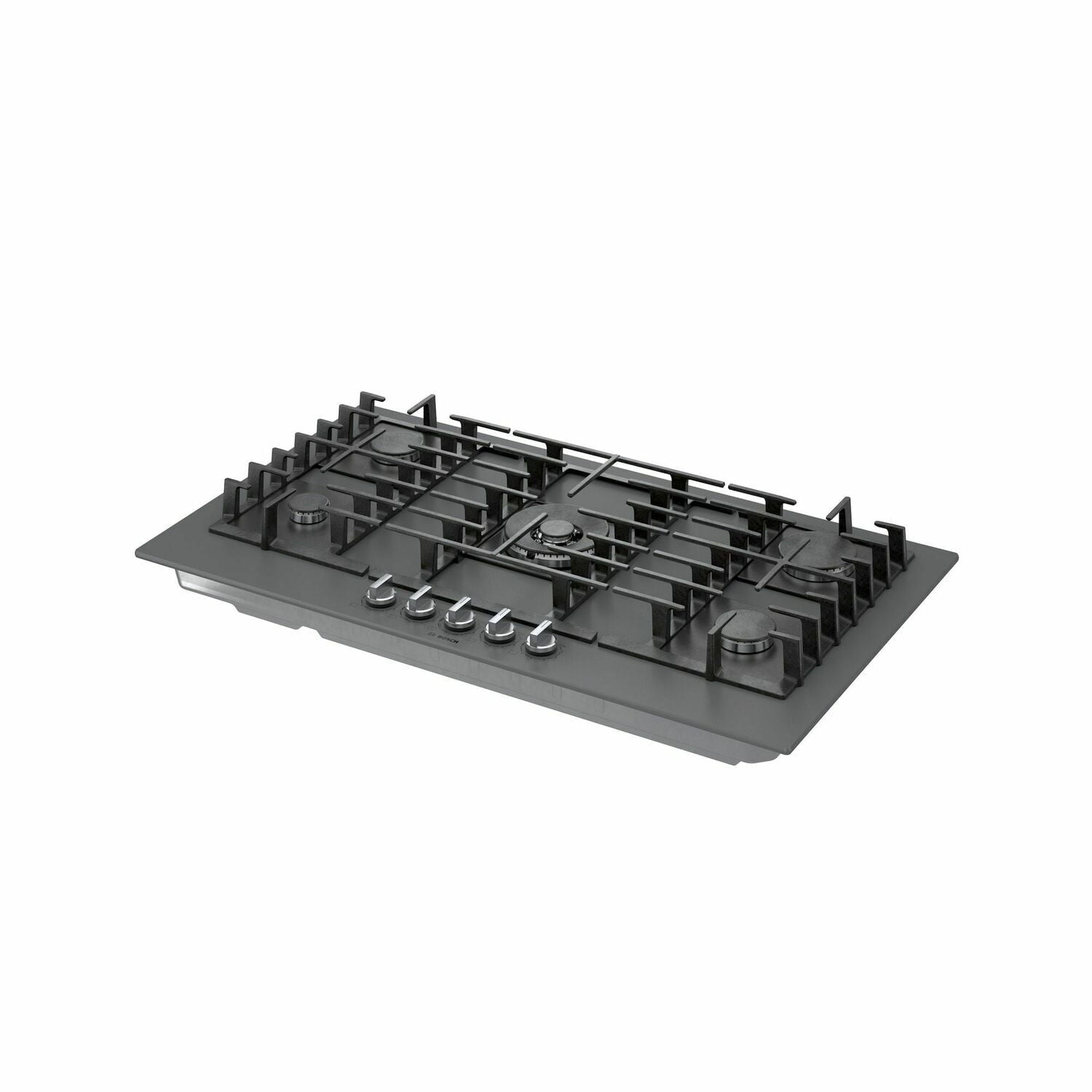 Bosch NGMP677UC 36-Inch Benchmark Gas Cooktop with Hard Glass Surface in Dark Silver - Perfect for Modern Kitchens & Professional Cooking