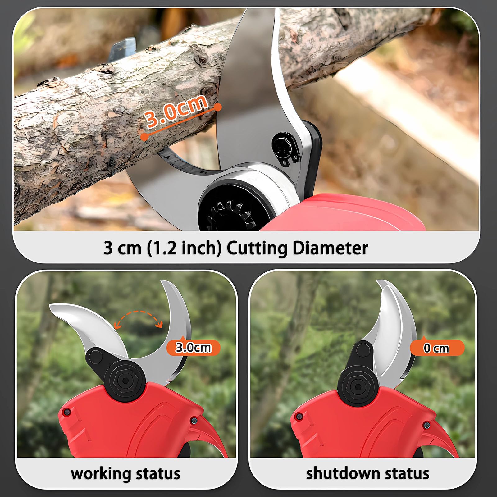 Electric Pruning Shears Replacement Blade - 30mm (1.2 Inch) Cutting Diameter - Compatible with Most Electric Garden Shears - Perfect for Tree Trimming, Vineyard Maintenance & Landscaping