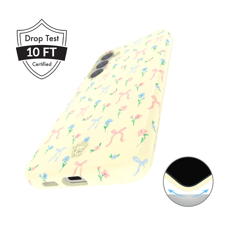 Buttercup Bows Cute Floral Samsung Phone Case - Protective Slim Fit Cover for Samsung Galaxy S23/S22/S21 - Perfect Gift for Women & Girls, Ideal for Everyday Use, Work & School