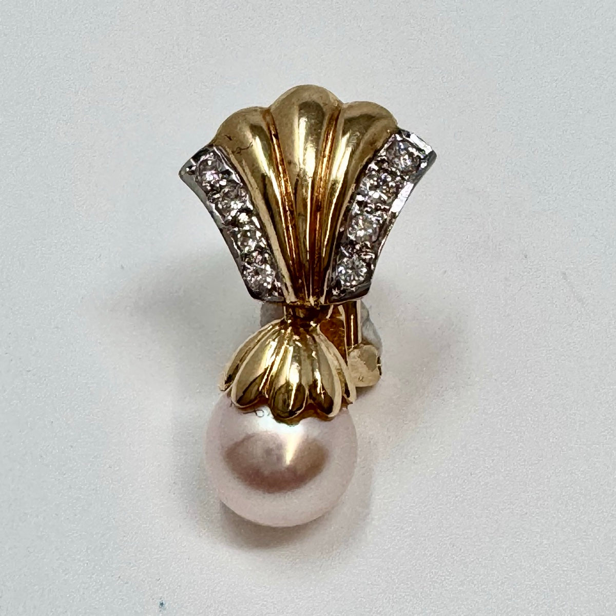 14K Gold Diamond and Pearl Earrings for Women – Elegant Dangle Earrings for Wedding, Party & Special Occasions