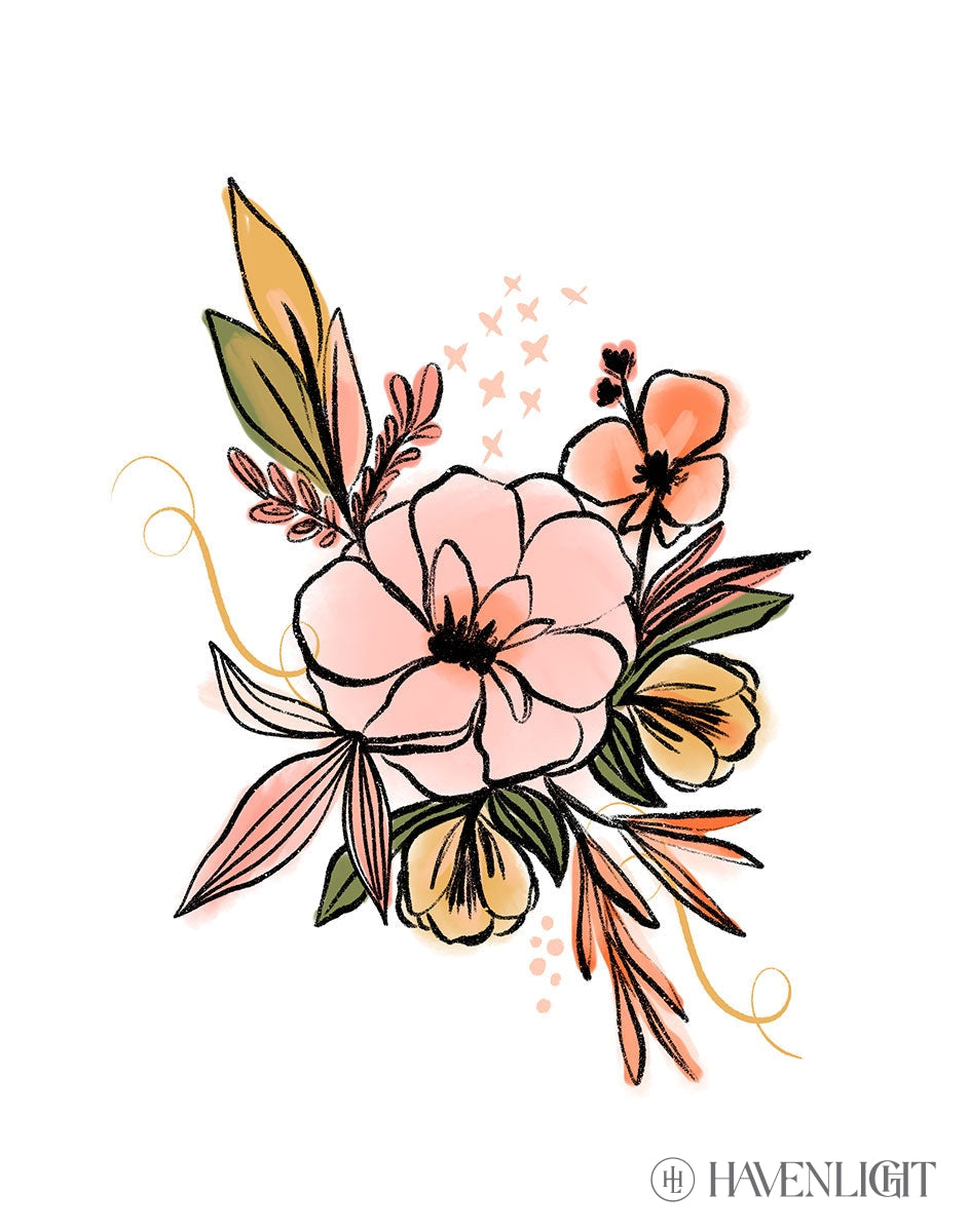 Flowers 1 By Rhonna Farrer - Beautiful Floral Art Print for Home Decor, Wall Art & Gift Ideas - Perfect for Living Room, Bedroom & Office Decorations
