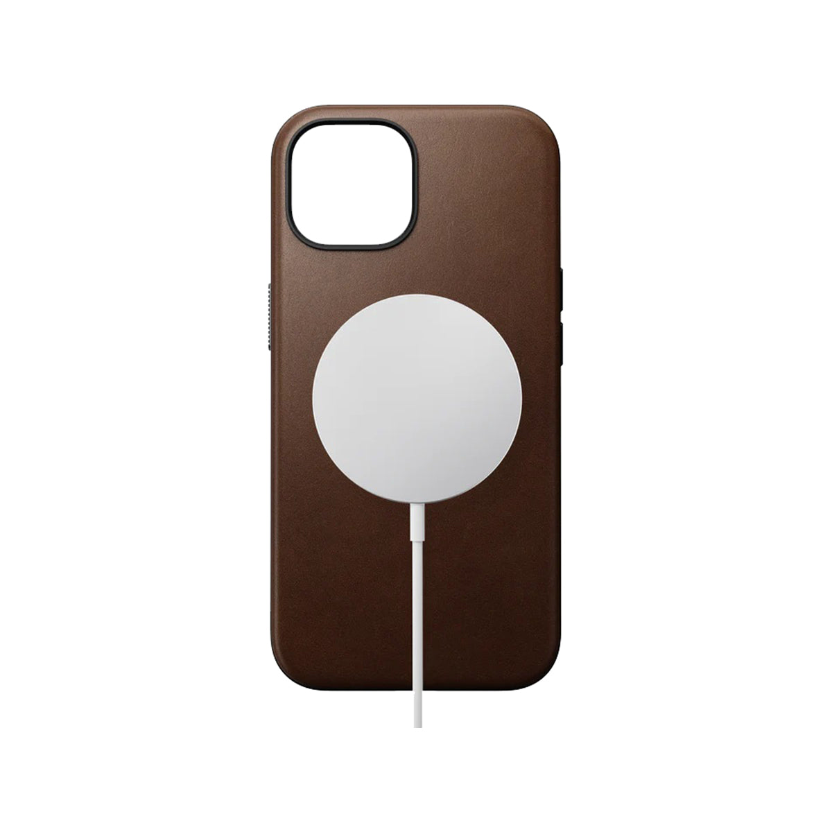 Premium Genuine Leather iPhone 15 Case - Slim Protective Brown Cover with RFID Blocking | Perfect for Business Professionals & Everyday Use