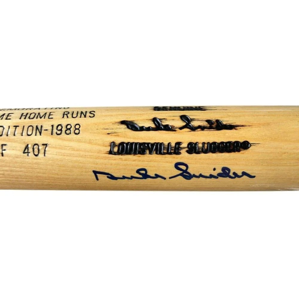 Duke Snider Autographed Baseball Bat - Signed Home Run Stat with COA - Brooklyn & LA Dodgers Memorabilia #D/407 - Perfect for Collectors, Sports Fans, and Home Decor