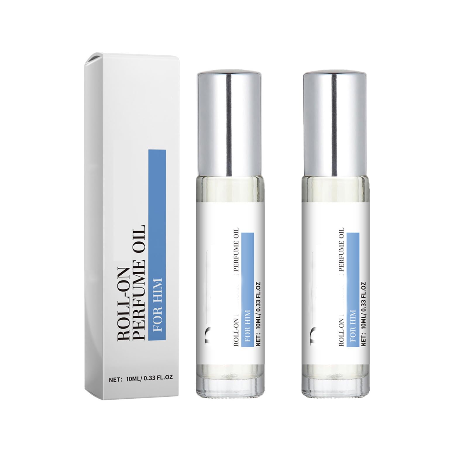 Premium Box Rose Perfume Oil for Men - Valentine's Day Gift Set (3pc Roll-On Bottles) | Long-Lasting Fragrance, Portable & Travel-Friendly | Perfect for Dating, Gifting & Special Occasions