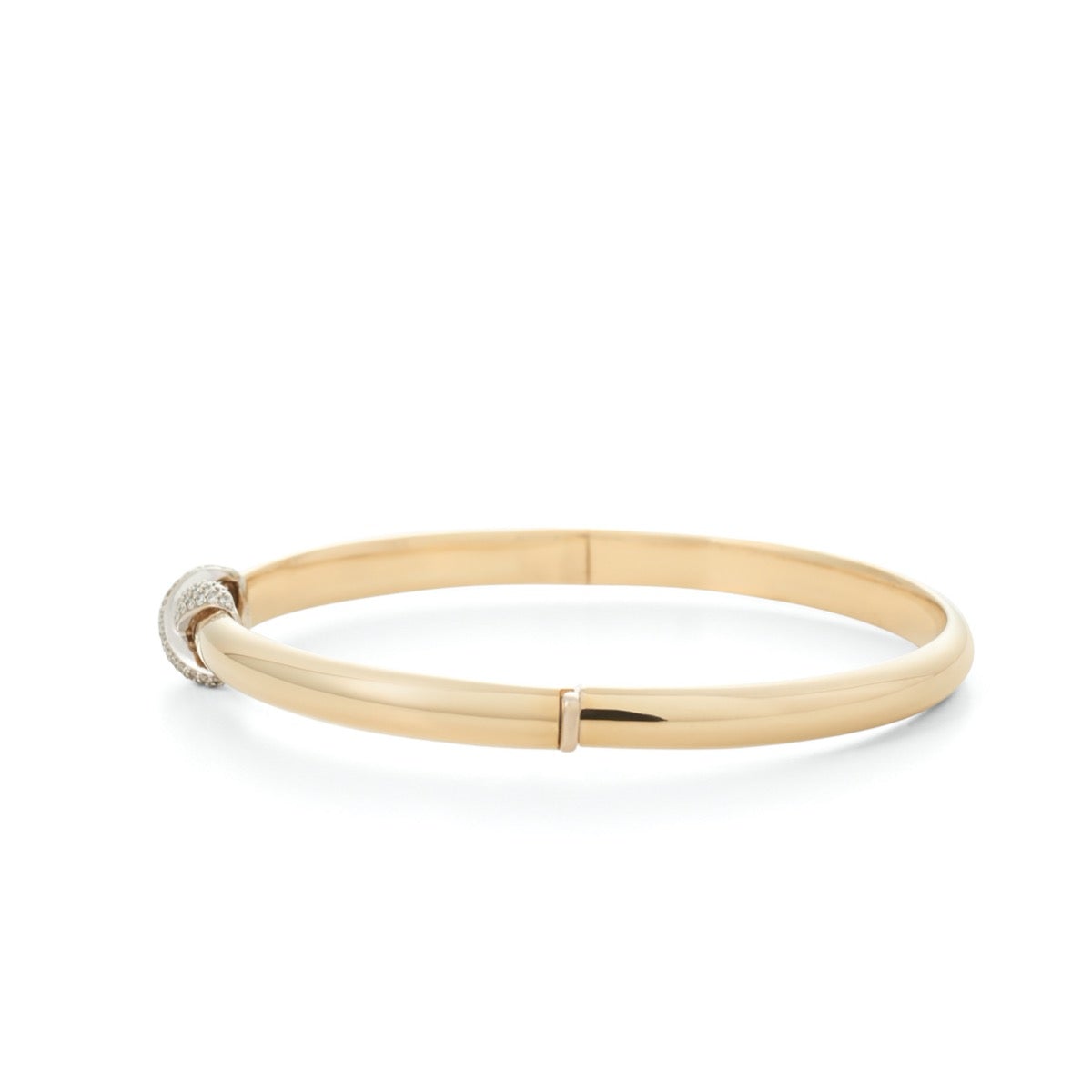 14K Gold Diamond Cross Hinged Bangle Bracelet for Women - Elegant Jewelry Gift for Anniversary, Wedding & Special Occasions