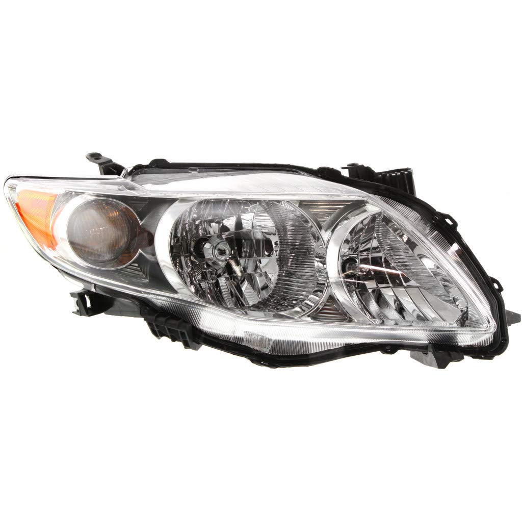 Toyota Corolla Headlight Assembly 2009-2010 Passenger Side - Compatible with Base/CE/LE/XLE Models (Part# TO2502182, OEM# 81150-02670) - Perfect for Night Driving & Vehicle Restoration