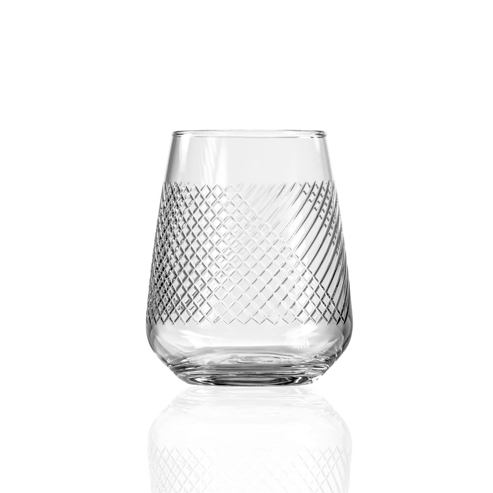 Bourbon Street 15.75oz Stemless Wine Tumbler Set of 12 - Shatterproof & Insulated Glasses for Wine, Cocktails, Beer - Perfect for Parties, Weddings, Restaurants & Home Entertaining