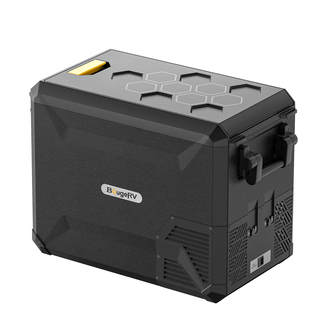 BougeRV ASPEN 40 12V Dual Zone Portable Refrigerator 43QT for Camping, RV, Road Trips & Outdoor Adventures - Compact Freezer Cooler for Food & Drinks