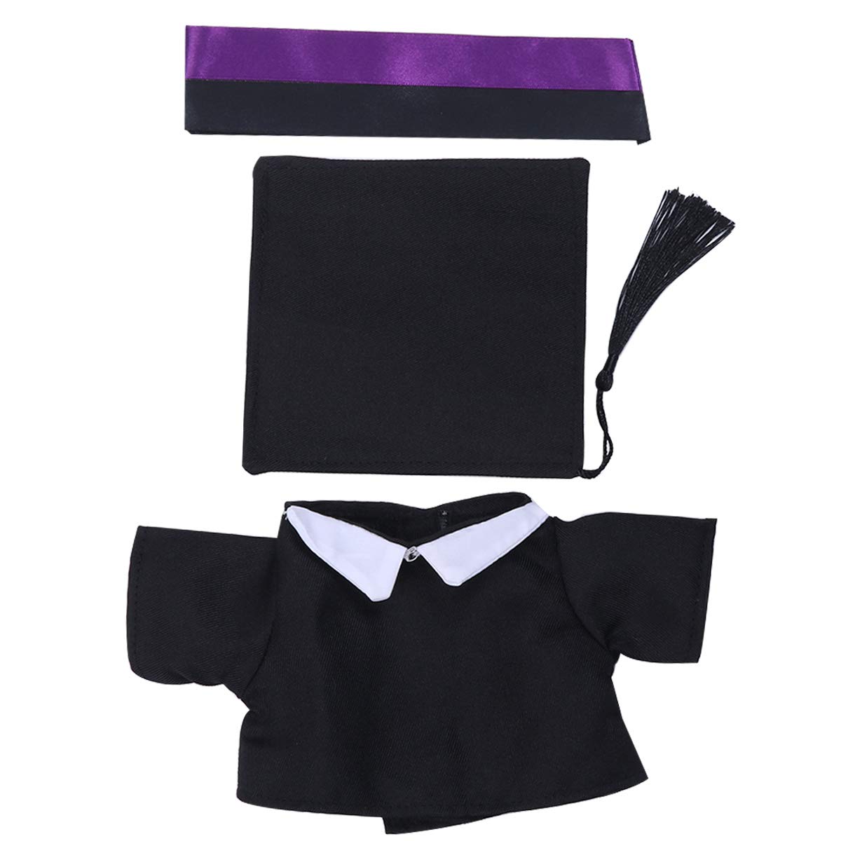 VALICLUD 2-Piece Doll Graduation Outfit Set - Purple Doctor Gown & Cap for 12-Inch Dolls | Perfect for Graduation Ceremonies, Role Play & Collectible Displays