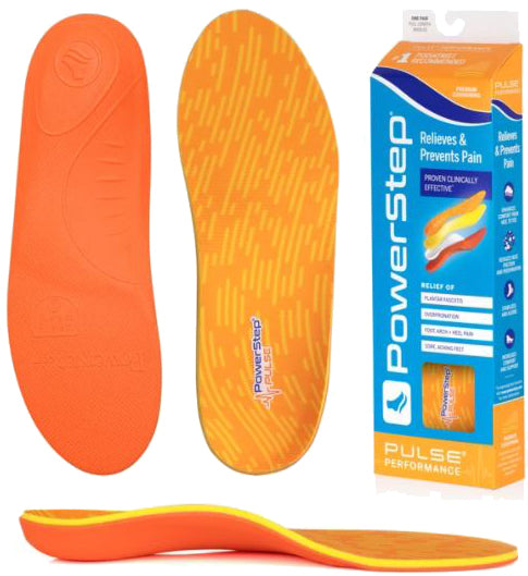 Powerstep Pulse Orthotic Shoe Insoles - Arch Support for Plantar Fasciitis & Heel Pain Relief - Comfortable Inserts for Running, Walking & Work Shoes - Perfect for Athletes & All-Day Wear