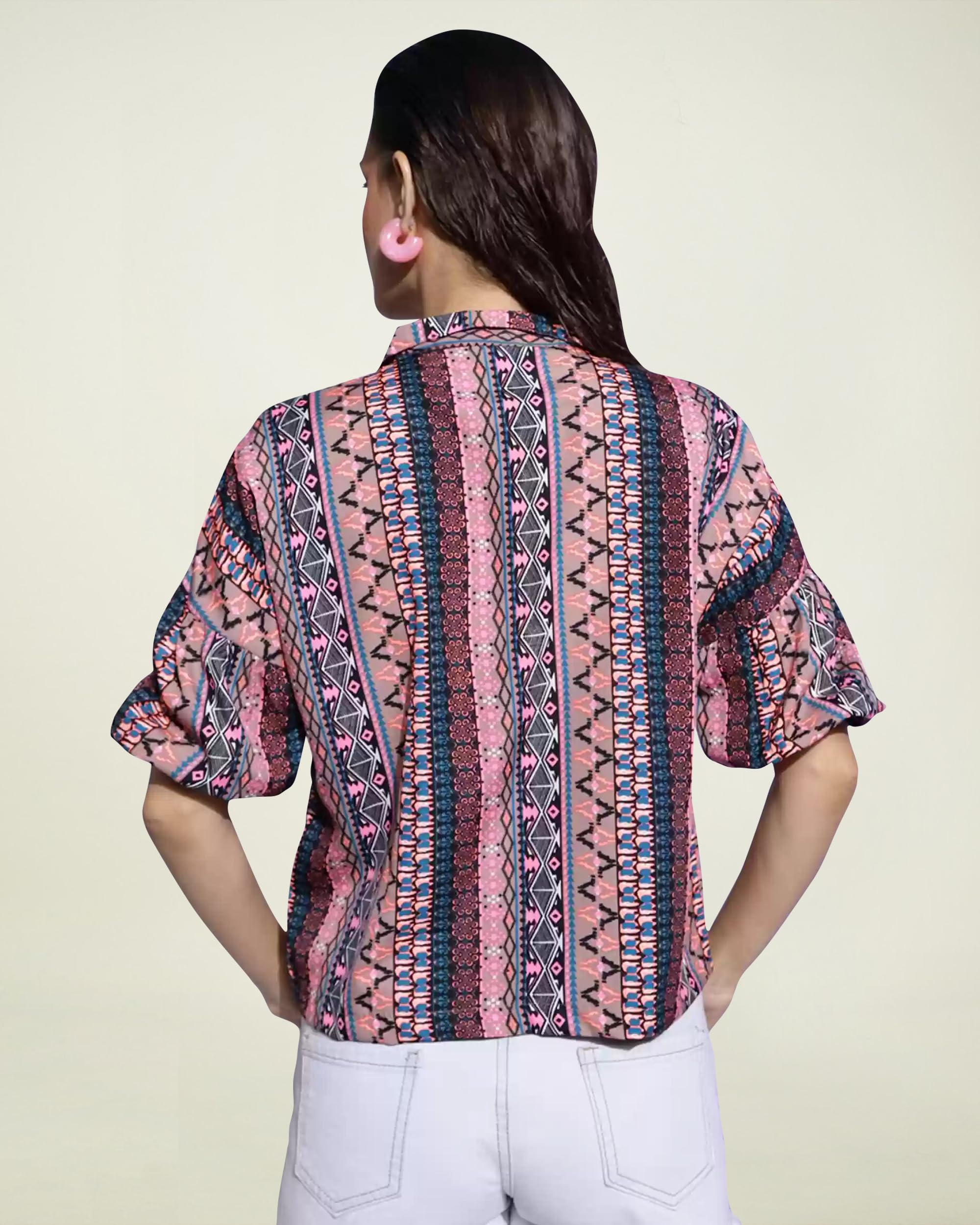 I ENTERPRISE Printed Multicolor Women's Tops - Stylish AK/MA464*S Blouse for Casual Wear, Office & Party Outfits