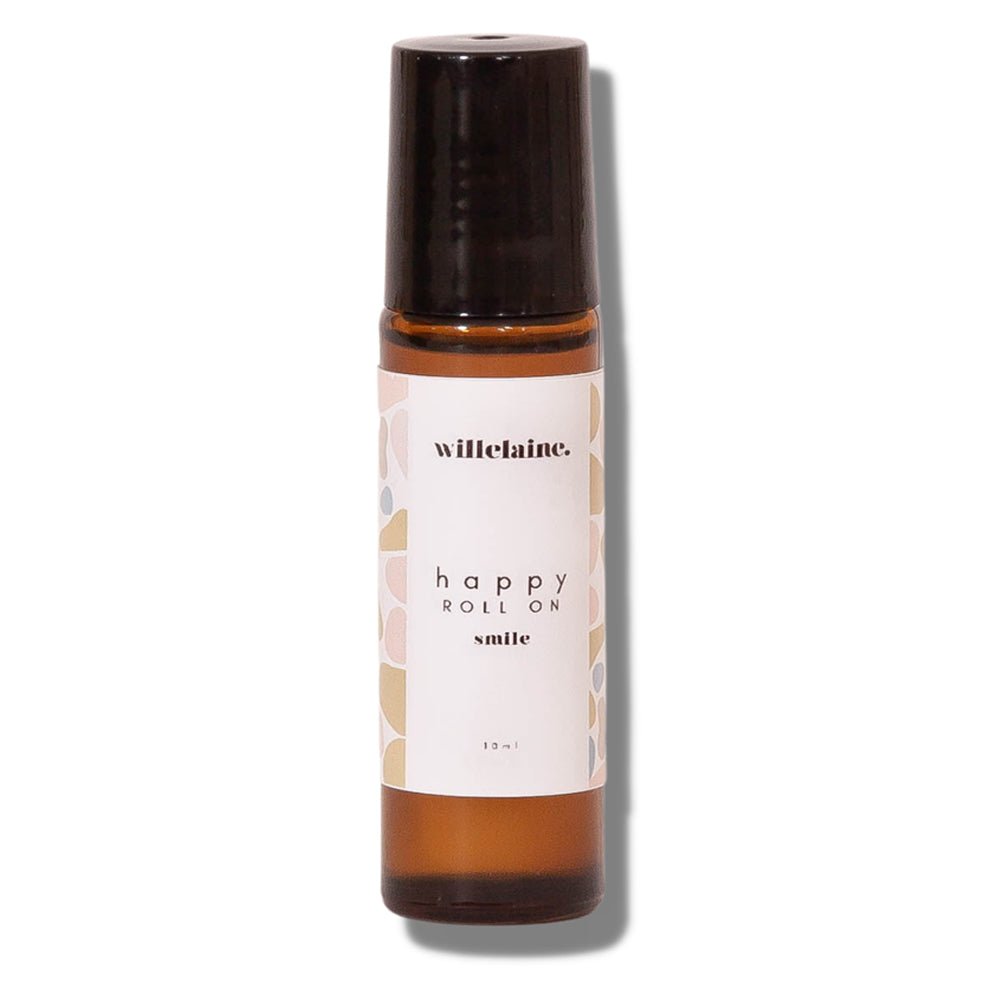 Happy Roll On: Smile Essential Oil Roller - Natural Stress Relief & Mood Booster for Home, Office & Travel