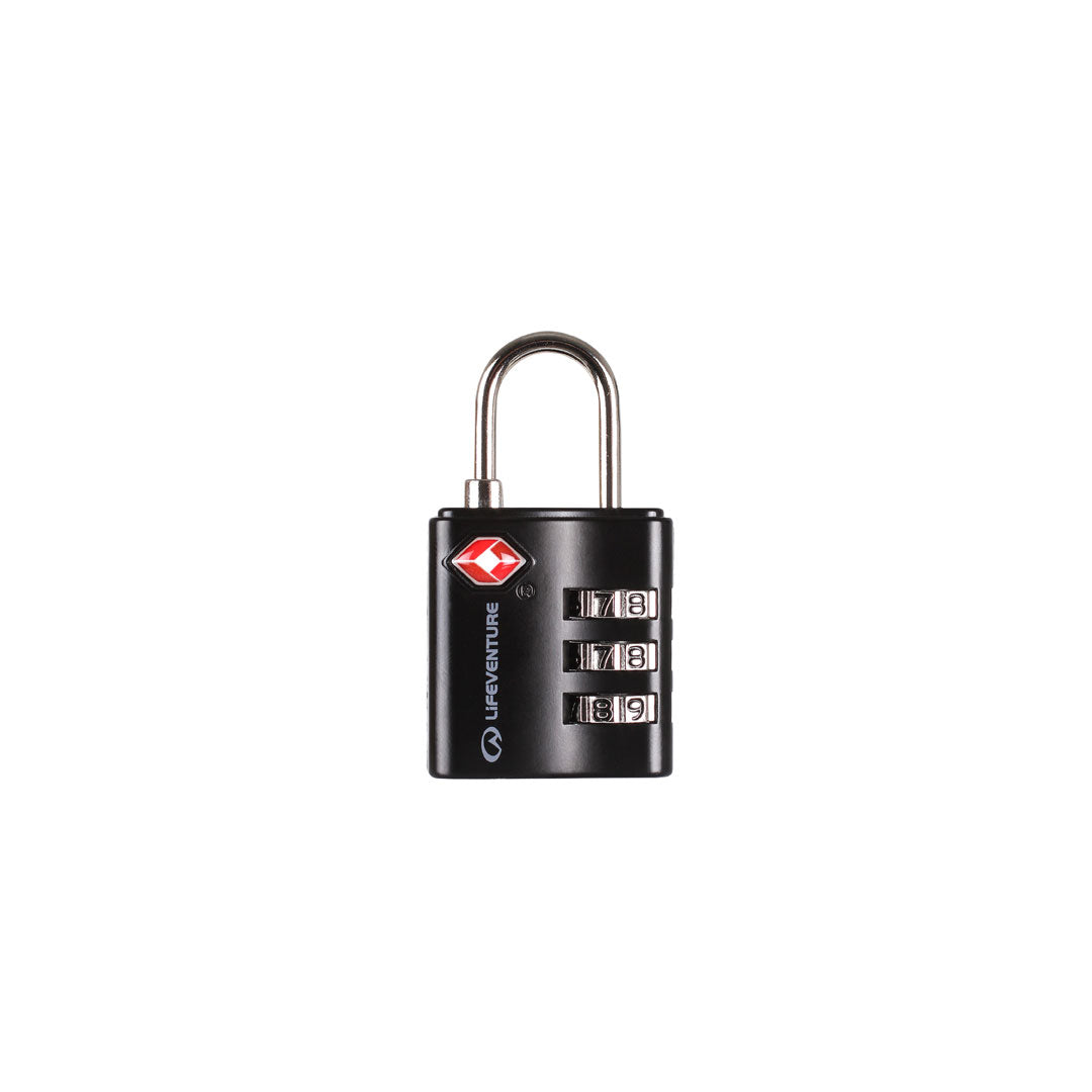 Lifeventure TSA Approved 3-Dial Combination Padlock - Secure Luggage, Backpacks & Gym Lockers for Travel & Daily Use