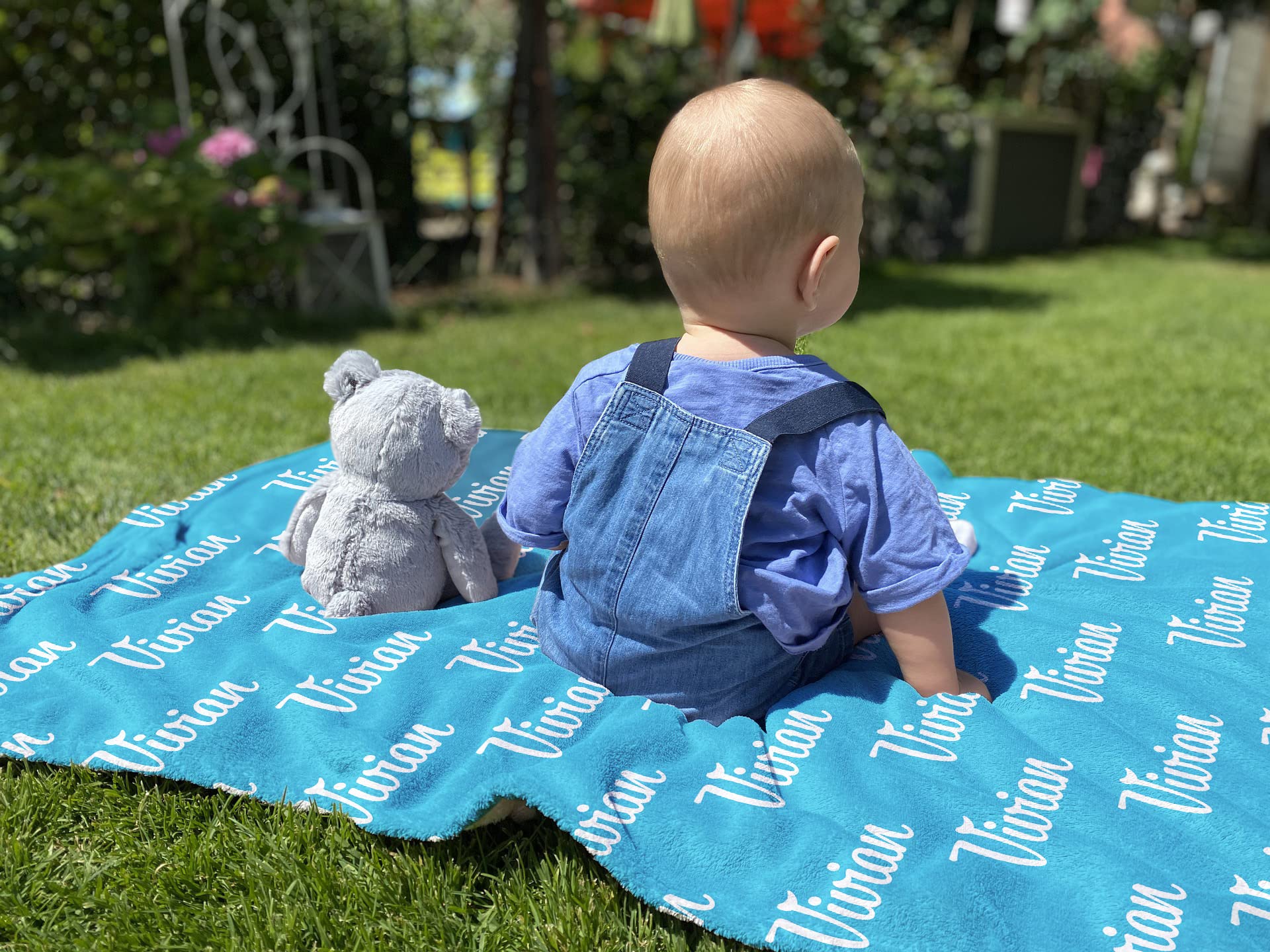 Personalized Baby Blankets with Custom Name - Soft Swaddle Blankets for Newborns, Toddlers & Kids | Perfect Baby Shower Gift & Birthday Present for Boys & Girls | Nursery Essential, Photo Prop, Travel Blanket | Ideal for Cuddling, Swaddling & Comfort | Great for Home, Travel, Photography & Everyday Use