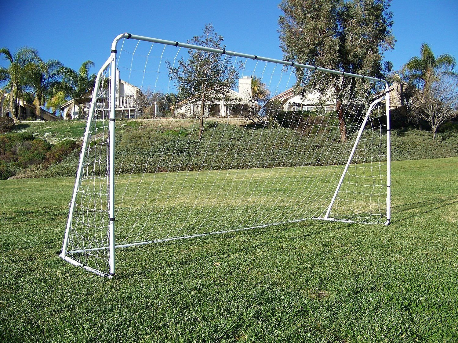 12x6 Ft Powder Coated Galvanized Steel Soccer Goal with Net - AYSO Regulation Size Portable Training Goal for Backyard, Practice & Games | All-Weather Durable Construction | 1 Year Warranty | Perfect for Youth Soccer Training, School PE Classes & Family Backyard Fun