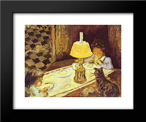 Pierre Bonnard 18x15 Framed Art Print - The Lunch of the Little Ones - Vintage French Impressionist Wall Decor for Nursery, Kids Room & Living Room