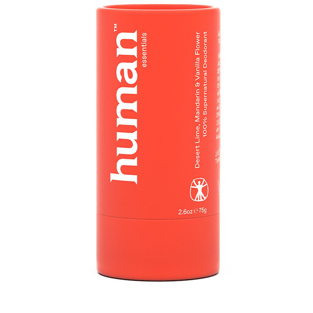 Natural Deodorant for Women & Men | Human Essentials Supernatural Deodorant - Desert Lime, Mandarin & Vanilla Scent | Aluminum-Free, Cruelty-Free & Long-Lasting Protection for Daily Use & Active Lifestyles
