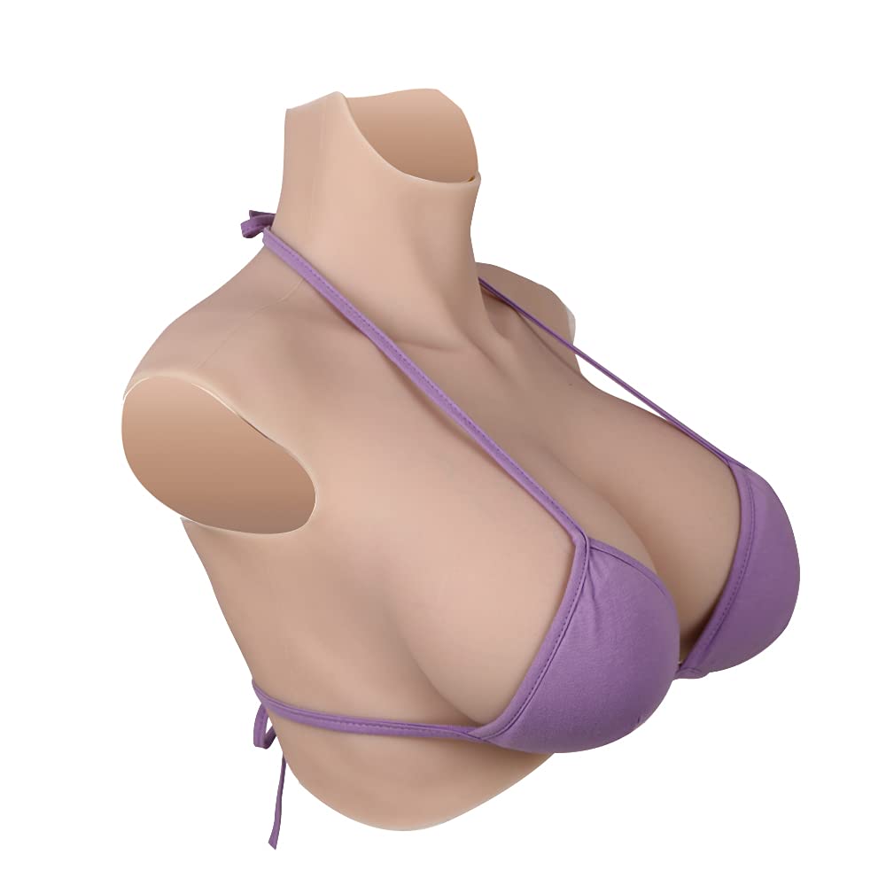 EQAIWUJIE Silicone Breastplates - Lightweight Breast Forms with Airbag Filling (No Oil) for Crossdressers & Drag Queens - Perfect for Cosplay, Costume Parties & Gender Transformation