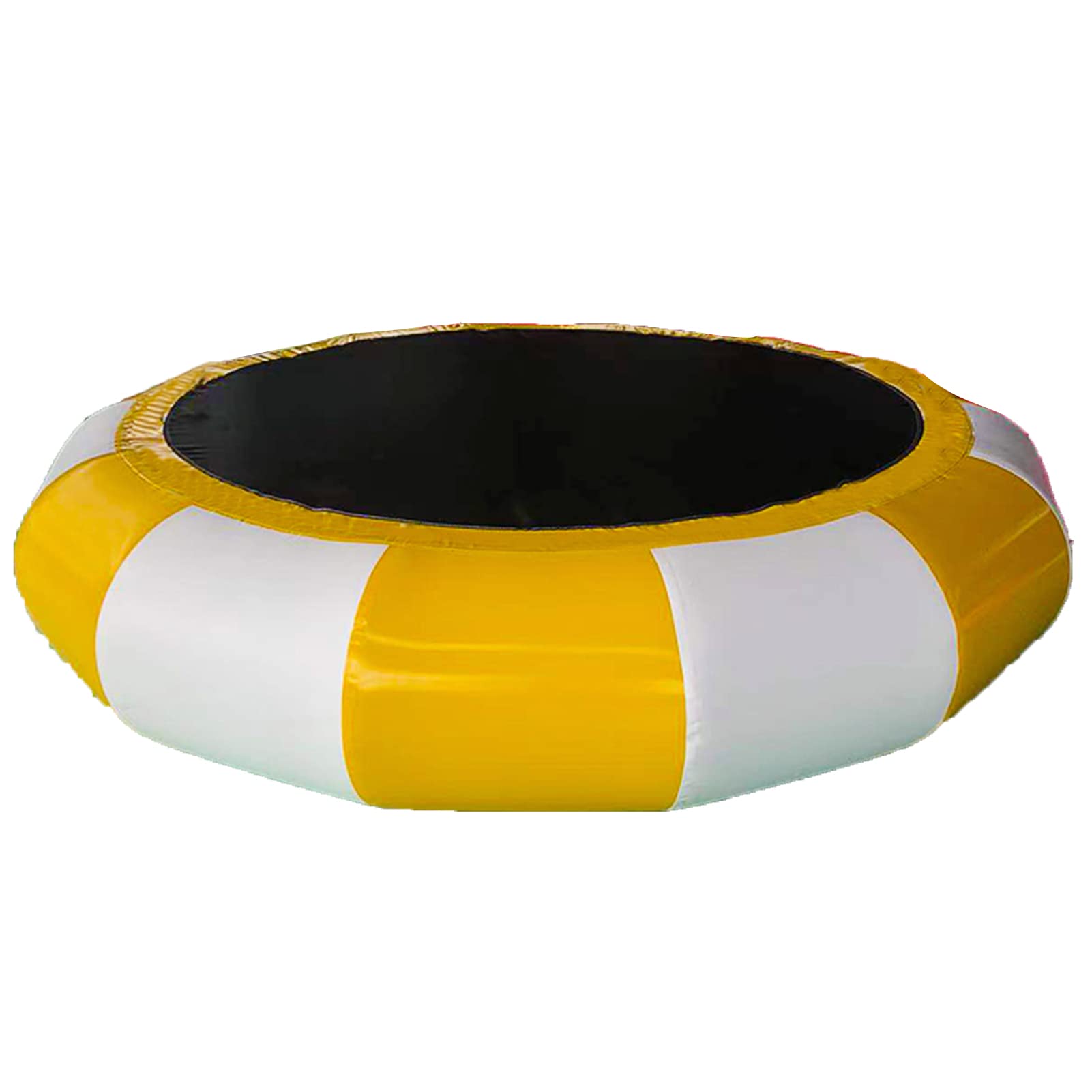 **Inflatable Water Trampoline - 6.5ft Round Bouncer for Jumping, Floating & Swimming | Yellow Pool Toy for Water Sports & Backyard Fun**