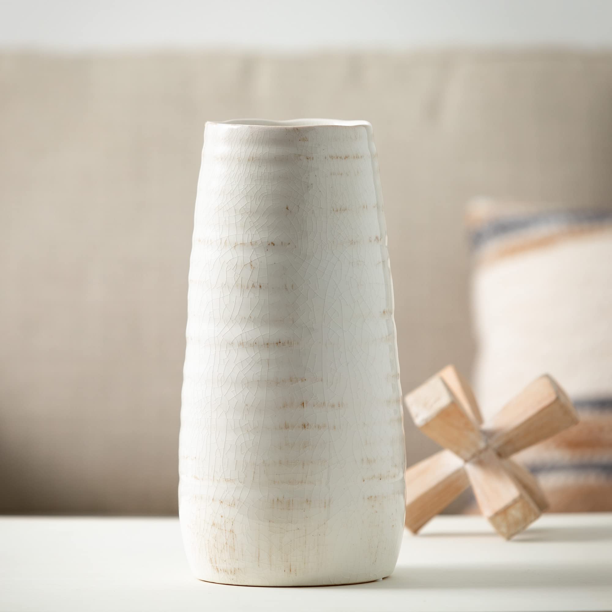 Sullivans Ceramic Boho Vase - Handcrafted Farmhouse Centerpiece for Wedding Reception, Living Room, Kitchen, Office, Bedroom & Bathroom Decor | Perfect for Boho Chic, Rustic & Modern Home Decor Styles