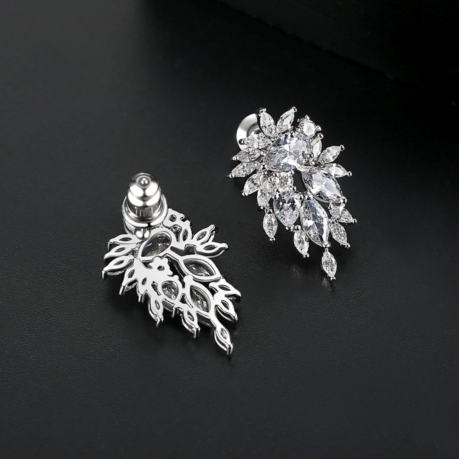 Hypoallergenic Sterling Silver Drop Earrings for Women - Cubic Zirconia Dangle Earrings | Elegant Bridal Jewelry for Weddings, Parties & Christmas Gifts | Perfect for Formal Events & Special Occasions
