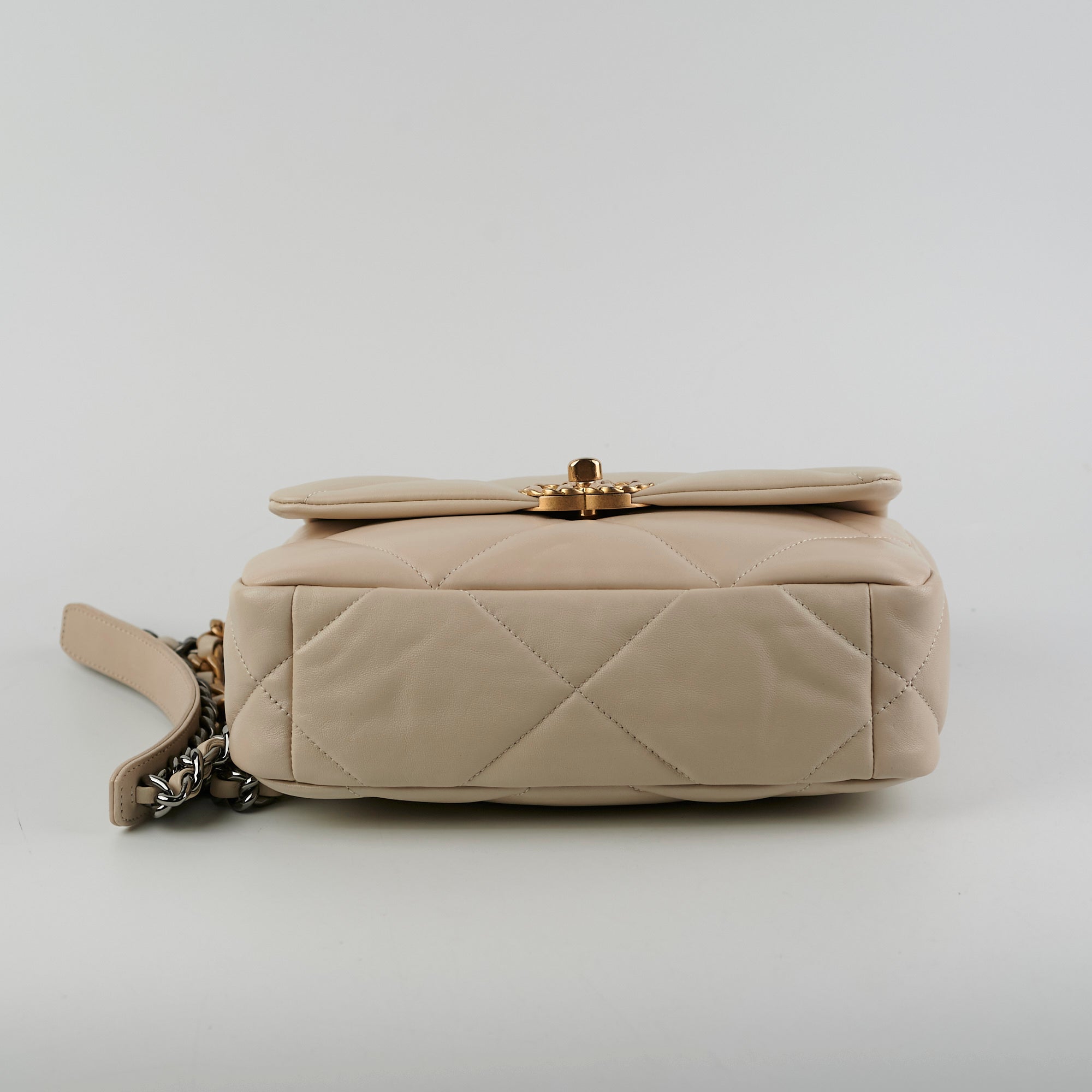 Chanel Small 19 Beige Leather Shoulder Bag - Luxury Designer Handbag for Women | Perfect for Work, Travel & Evening Events