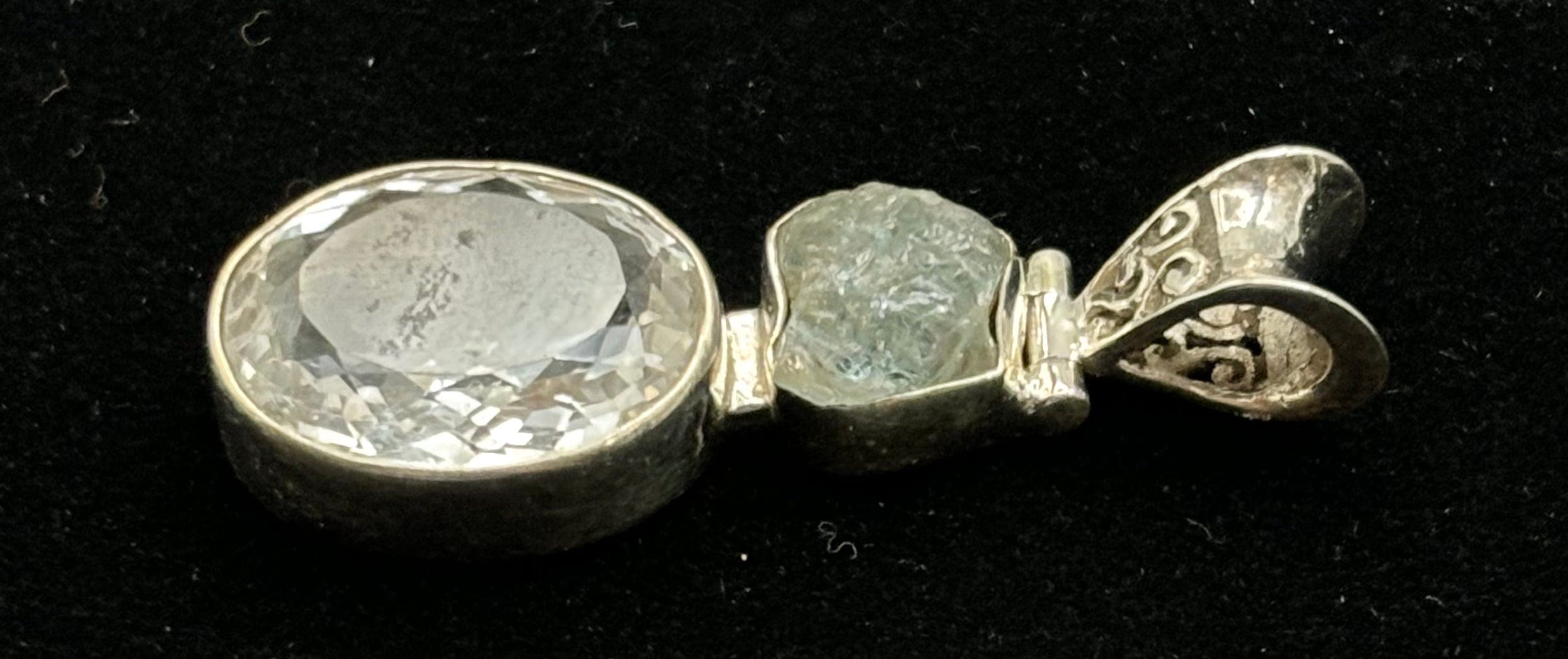 Elegant Aquamarine Sterling Silver Pendant Necklace for Women | March Birthstone Jewelry Gift | Perfect for Weddings, Anniversaries & Everyday Wear