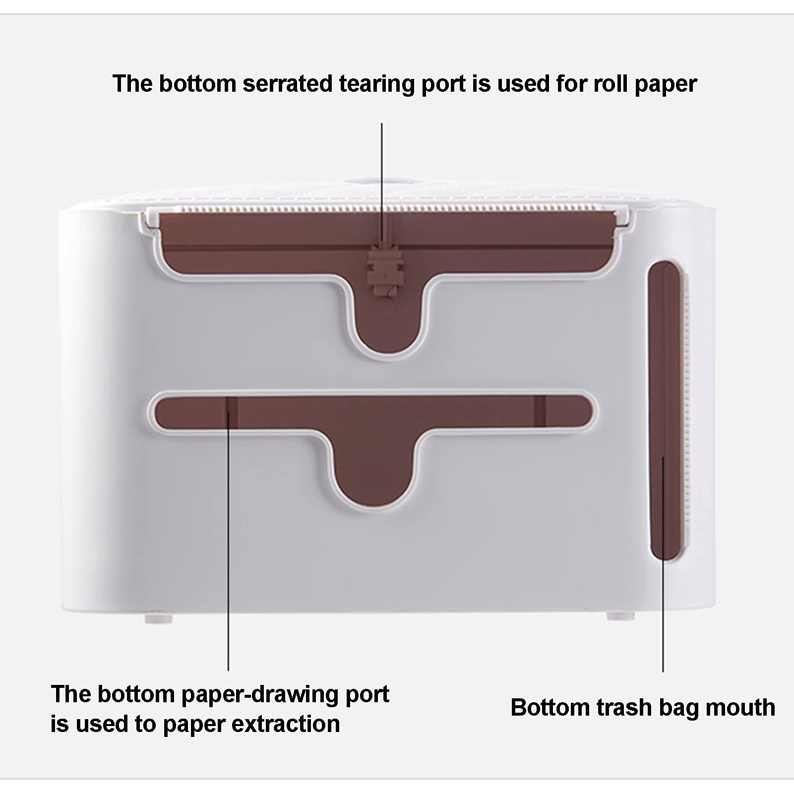 Wall-Mounted Tissue Dispenser & Storage Box with Drawer - White Bathroom Organizer for Tissues, Toilet Paper & Essentials | Perfect for Bathroom, Kitchen, Office & RV Organization