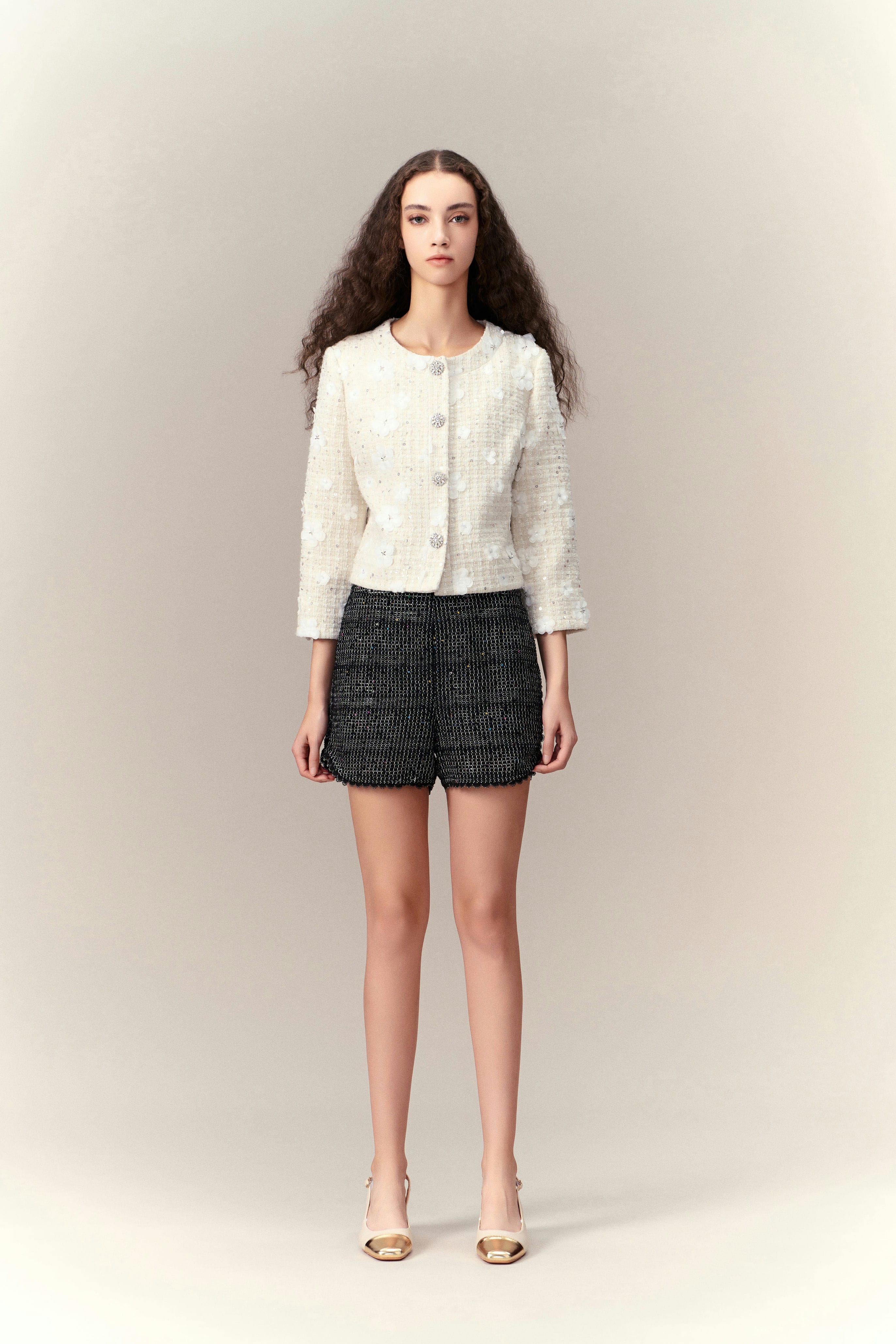 Stylish Floral Embellished Jacket for Women - Elegant Blazer with Floral Details | Perfect for Office Wear, Date Nights & Spring Outfits