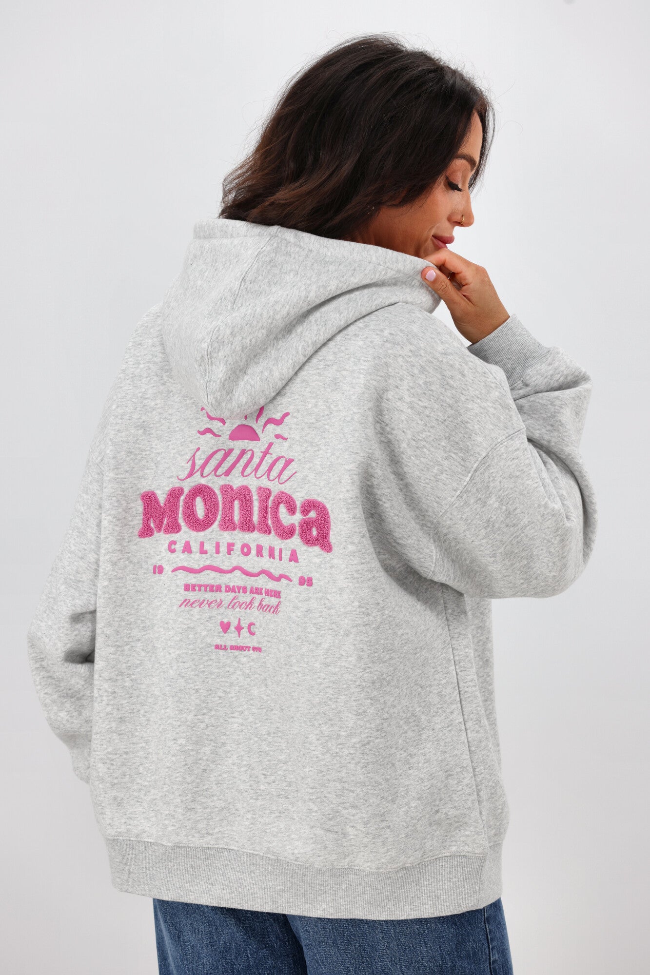 All About Eve Better Days Hoodie Snow Marle - Cozy Oversized Pullover Sweatshirt for Women | Perfect for Casual Wear, Lounge & Winter Outfits