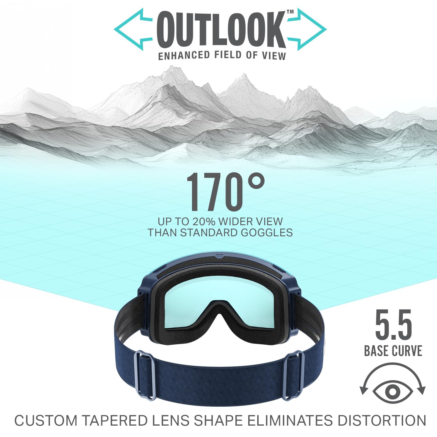 Wildhorn Roca Ski Goggles for Men & Women - Anti-Fog, Scratch-Resistant, 100% UV Protection with Magnetic Lens - Snowboard & Winter Sports Goggles for Adults - Perfect for Skiing, Snowboarding & Outdoor Adventures
