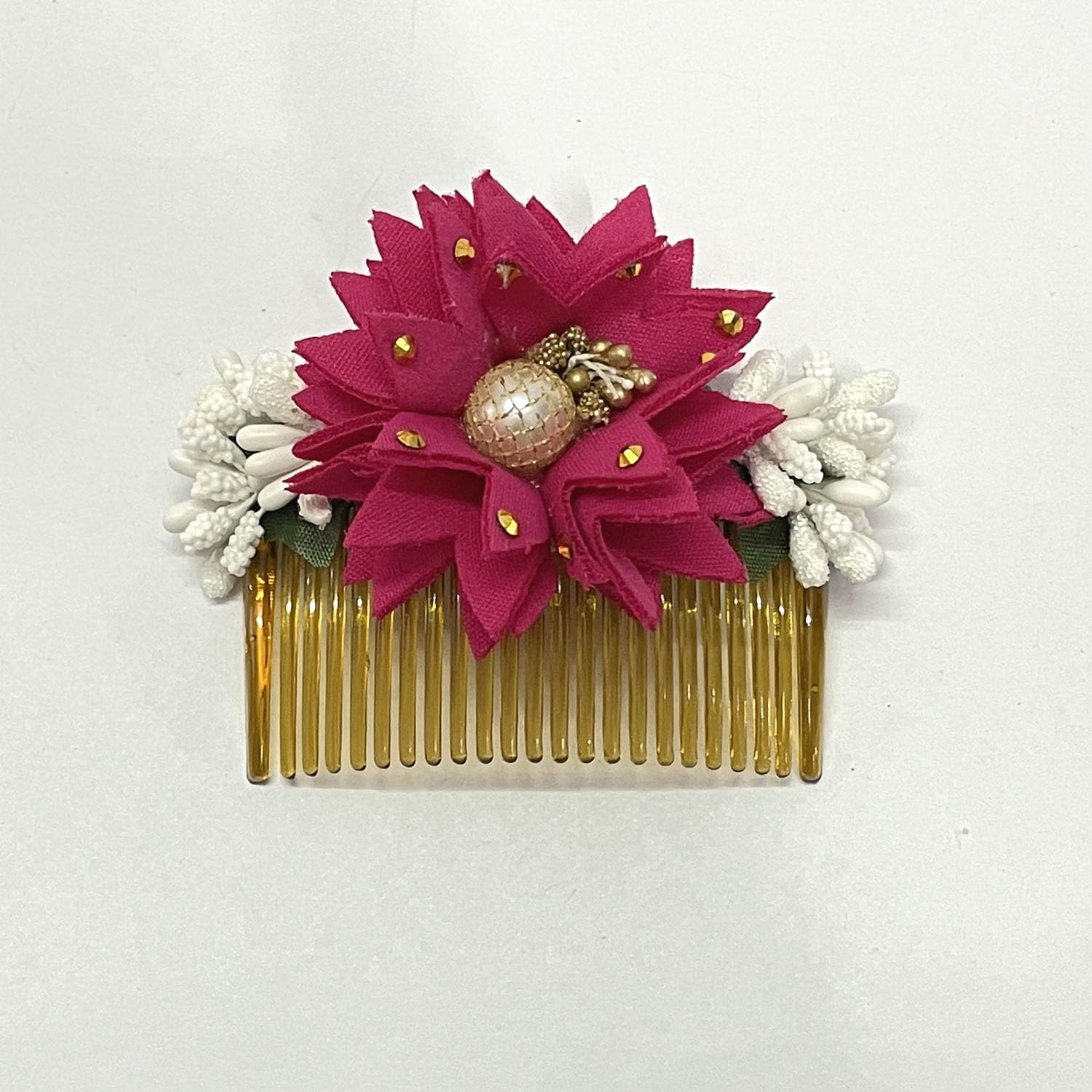 Elegant Bridal Hair Accessories for Women - GuruEmbelish Stylish Bun Comb Clips with Floral Design, Perfect for Weddings & Special Occasions | Hair Brooch & Jewelry for Updos, Prom, and Formal Events