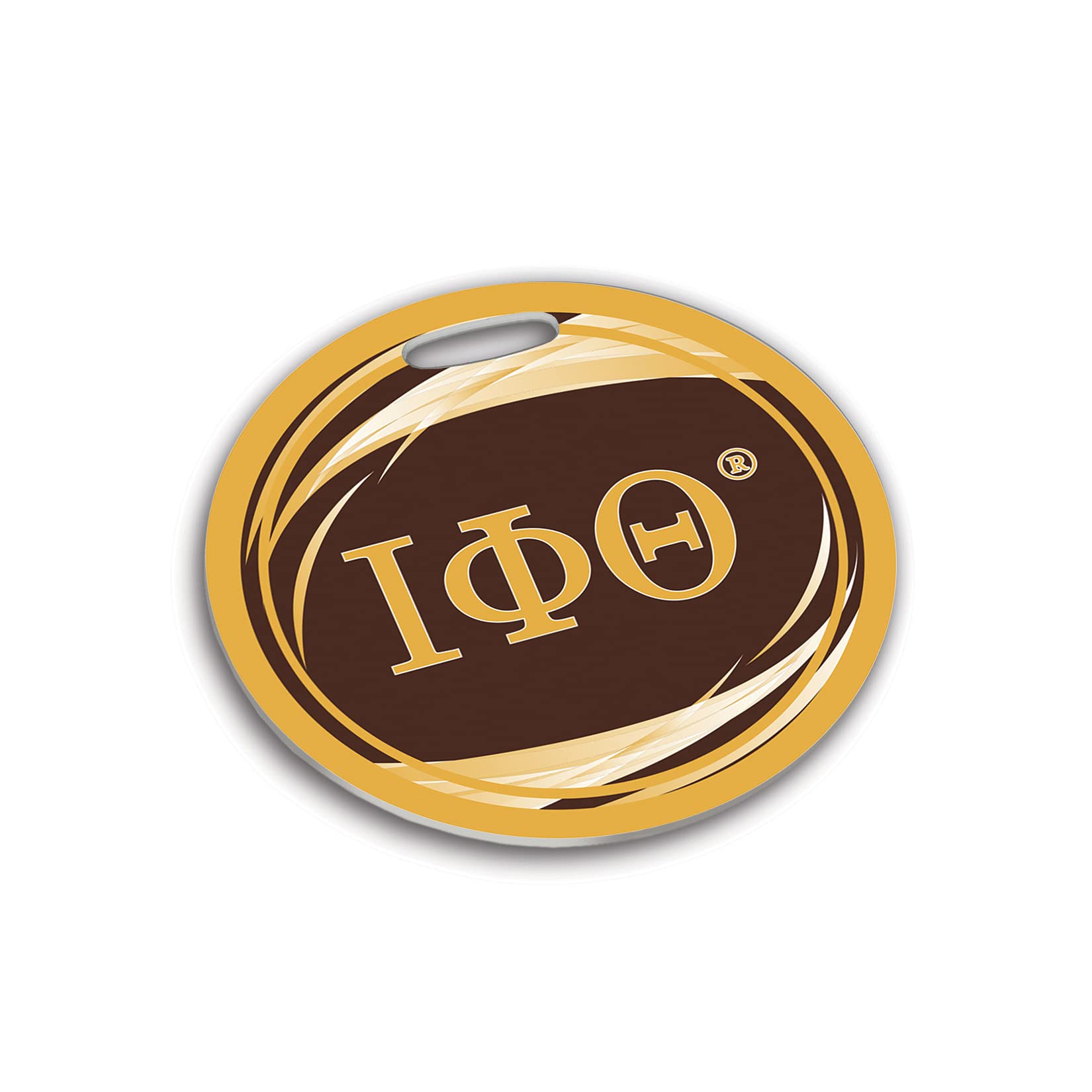 Iota Phi Theta Luggage Tag - Durable Round Plastic ID Bag Tag for Suitcases & Travel Bags | Fraternity Accessory for College Students, Greek Life Events & Air Travel