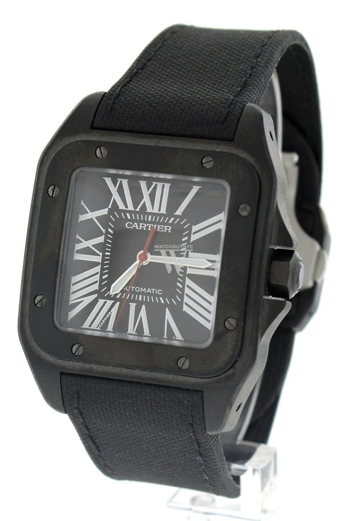 Cartier Santos Automatic Black Dial PVD Men's Watch WSSA0006 - Luxury Stainless Steel Chronograph for Business, Formal & Special Occasions