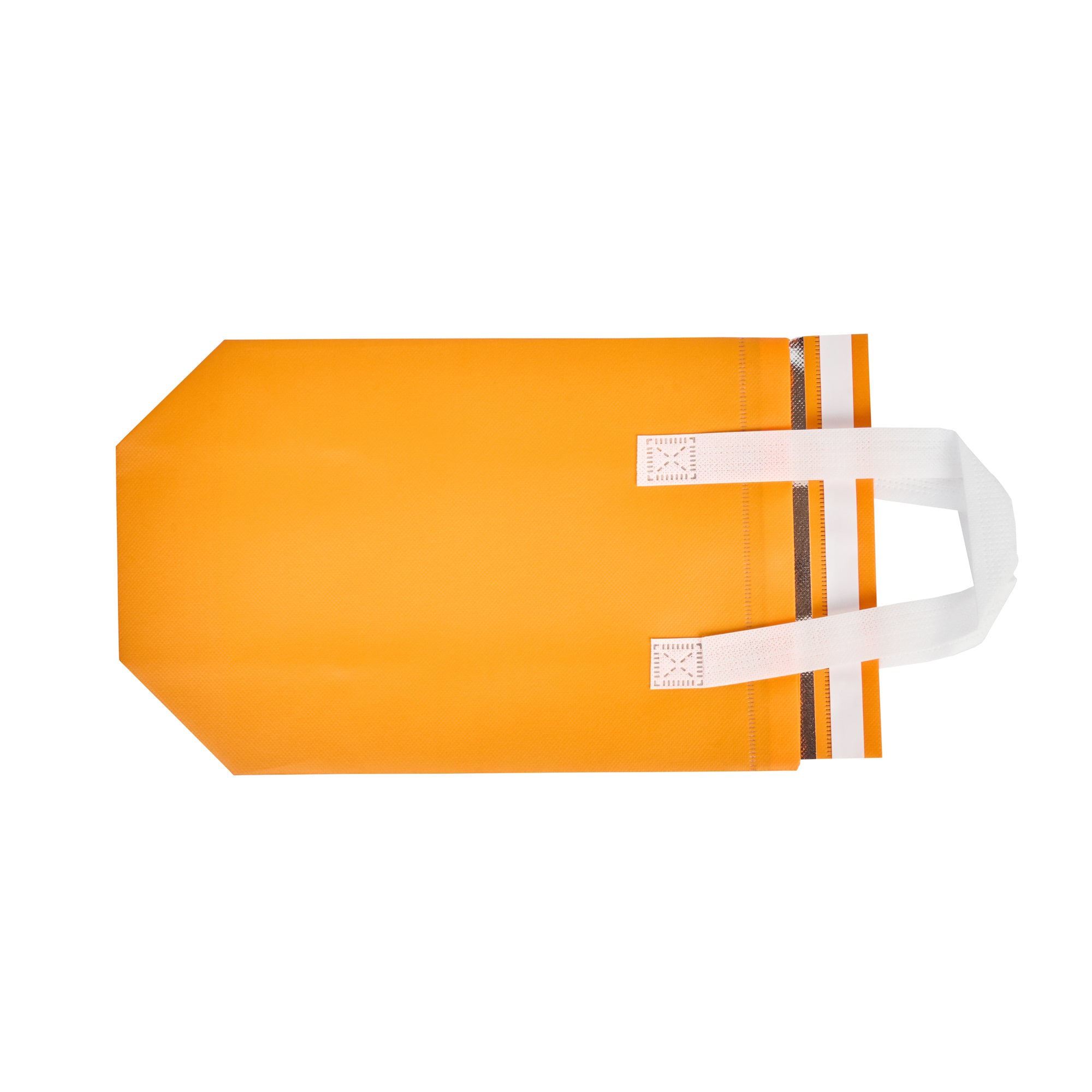 Orange Insulated Take Out Bags - Tamper Evident Food Delivery Bags (8.25