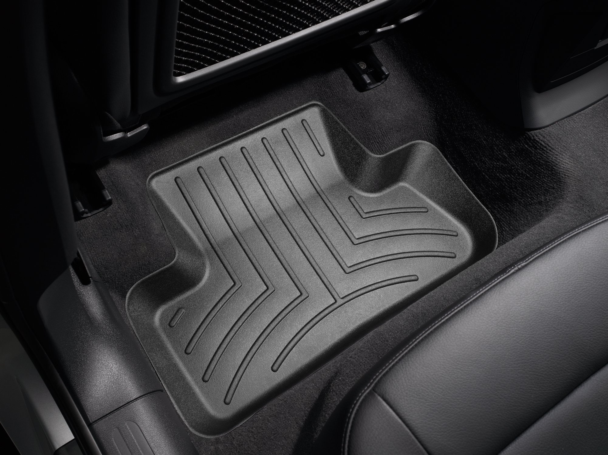 WeatherTech Custom Fit FloorLiners for Audi SQ5 & Q5 - 2nd Row (442302) | All-Weather Protection | Black Car Mats | Perfect for Off-Road, Winter & Family Use