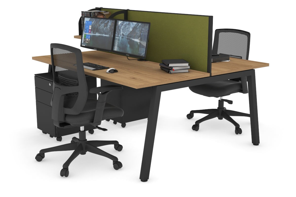 Quadro 2 Person Office Workstation Desk [1400L x 700W] - Perfect for Shared Workspaces & Collaborative Office Environments