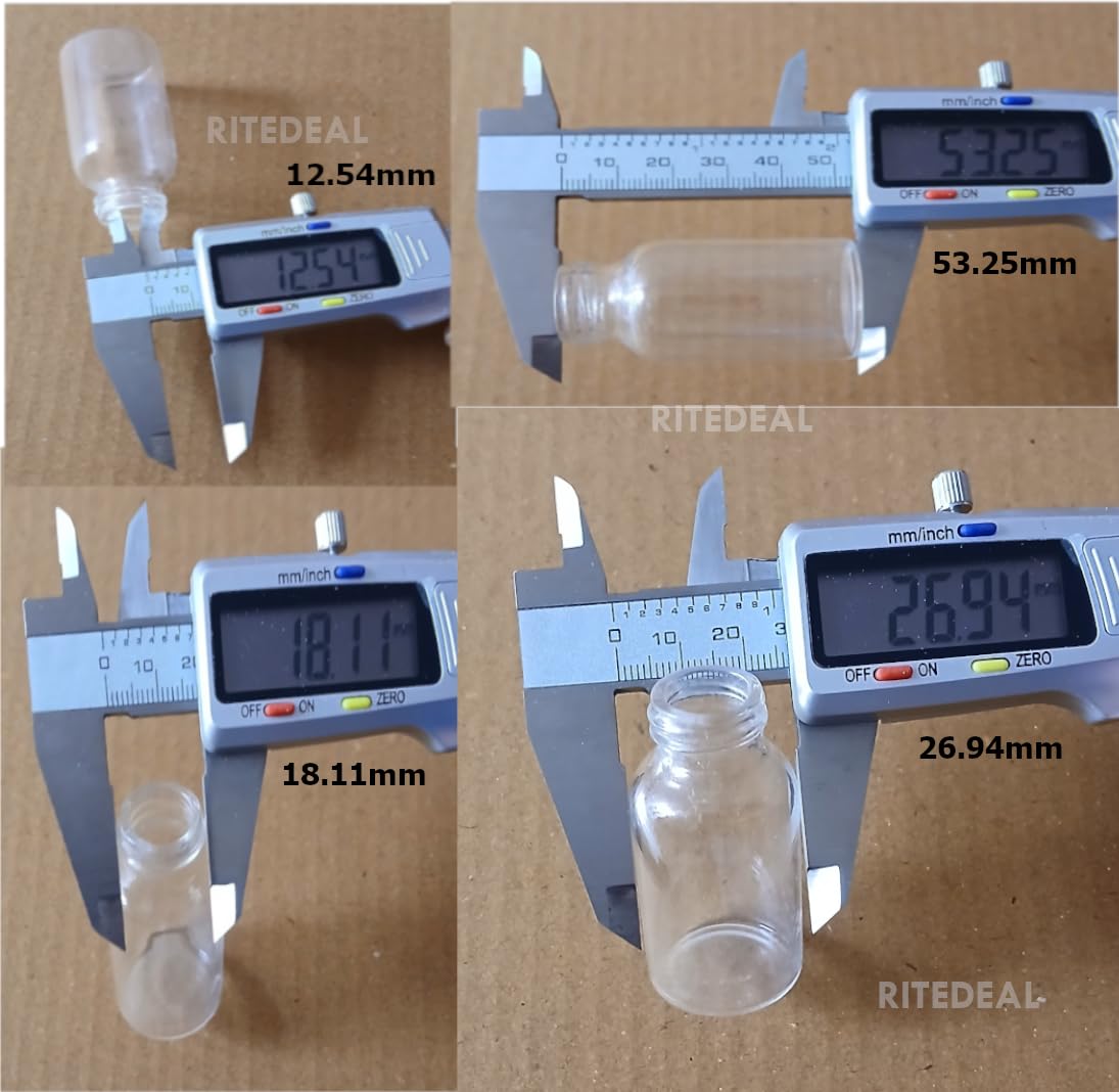 RITEDEAL 15ml Clear Glass Dropper Bottles (Pack of 10) - Type 1 Neutral Glass Essential Oil Bottles with Black Screw Cap & Leakproof Dropper - Perfect for DIY Essential Oils, Aromatherapy, Perfumes & Liquid Samples