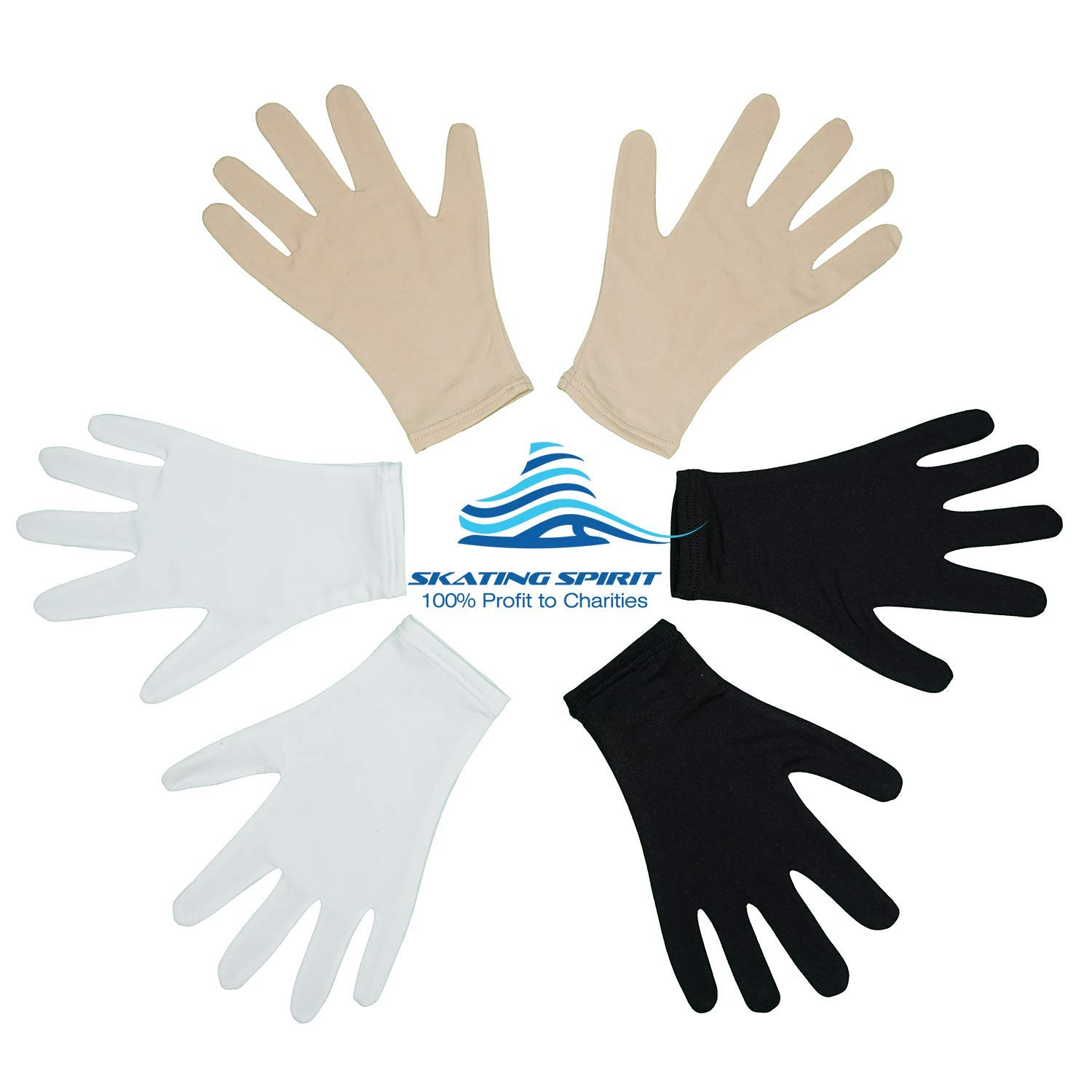 Figure Skating Gloves for Competition & Dance Performance - 1 Pair - Breathable & Flexible for Ice Shows & Practice