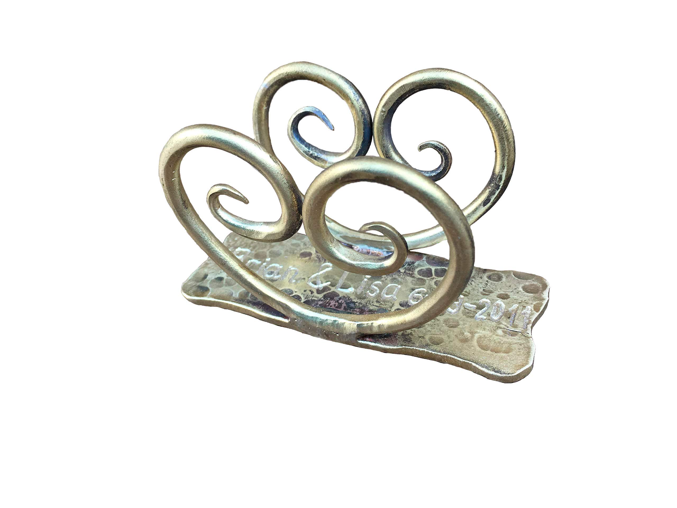 Personalized Bronze Anniversary Gift - Custom Engraved Bronze Keepsake for 8th Year Wedding Anniversary - Perfect for Couples, Romantic Gifts & Special Occasions