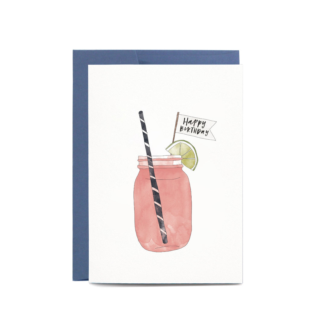 Handmade Birthday Card with Mason Jar Design - Perfect for Gifts, Greetings & Scrapbooking