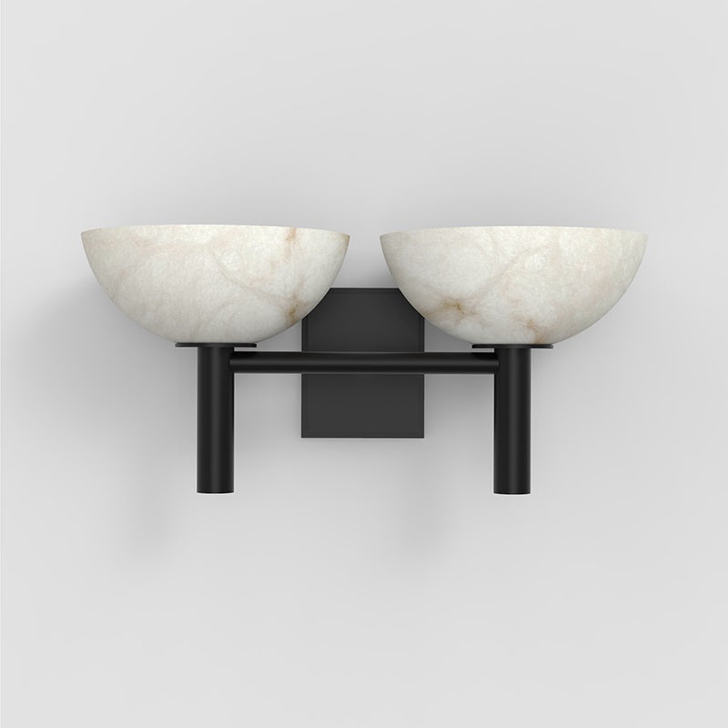 Alabaster Wall Lamp - Handcrafted Stone Bowl Sconce for Bedroom, Living Room & Hallway Lighting | Dimmable Modern Fixture