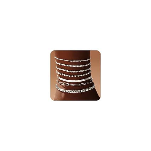 Plus size anklets- silver