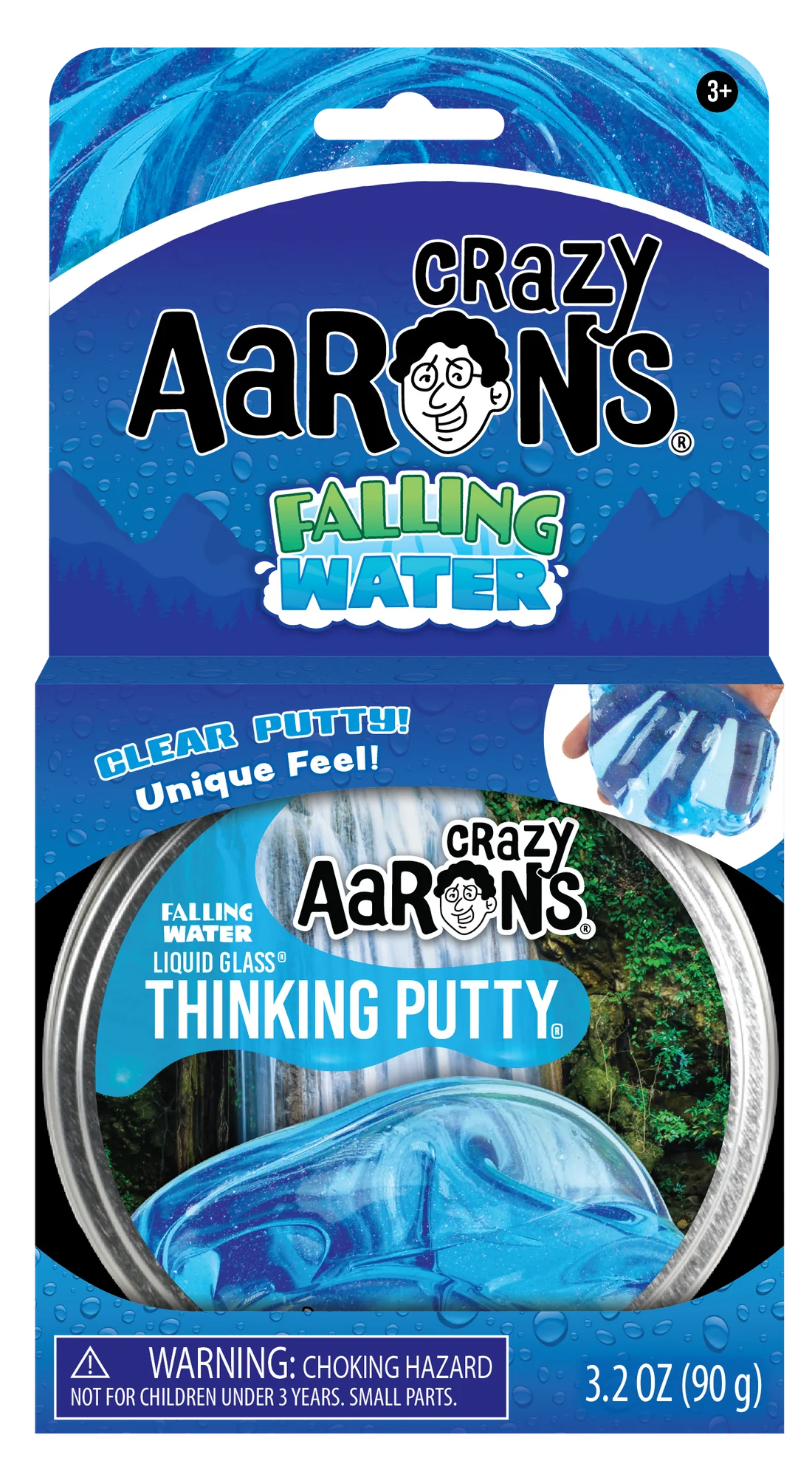 Crazy Aaron's Falling Water Liquid Glass Thinking Putty - Sensory Stress Relief & Fidget Toy for Kids & Adults - Perfect for Anxiety Relief, Focus, and Creative Play