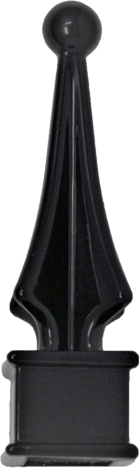 Premium Black Polypropylene Fence Finial Toppers for Square Posts - 4-Sided Spire Design (50 Pack, Fits 1/2 in.) | USA Made | Enhance Home & Garden Security & Aesthetics