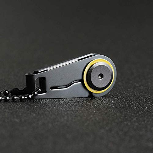 Grandey Mini Zipper Knife - Portable Folding Pocket Knife with Key Ring, Stainless Steel Blade for Outdoor Survival, Camping, Hiking & Emergency EDC Tool