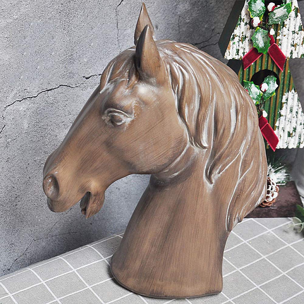 Elegant Horse Head Resin Wall Art Decor - Handcrafted Home & Office Decoration for Living Room, Bedroom, Study | Perfect for Western, Farmhouse & Equestrian Themed Spaces