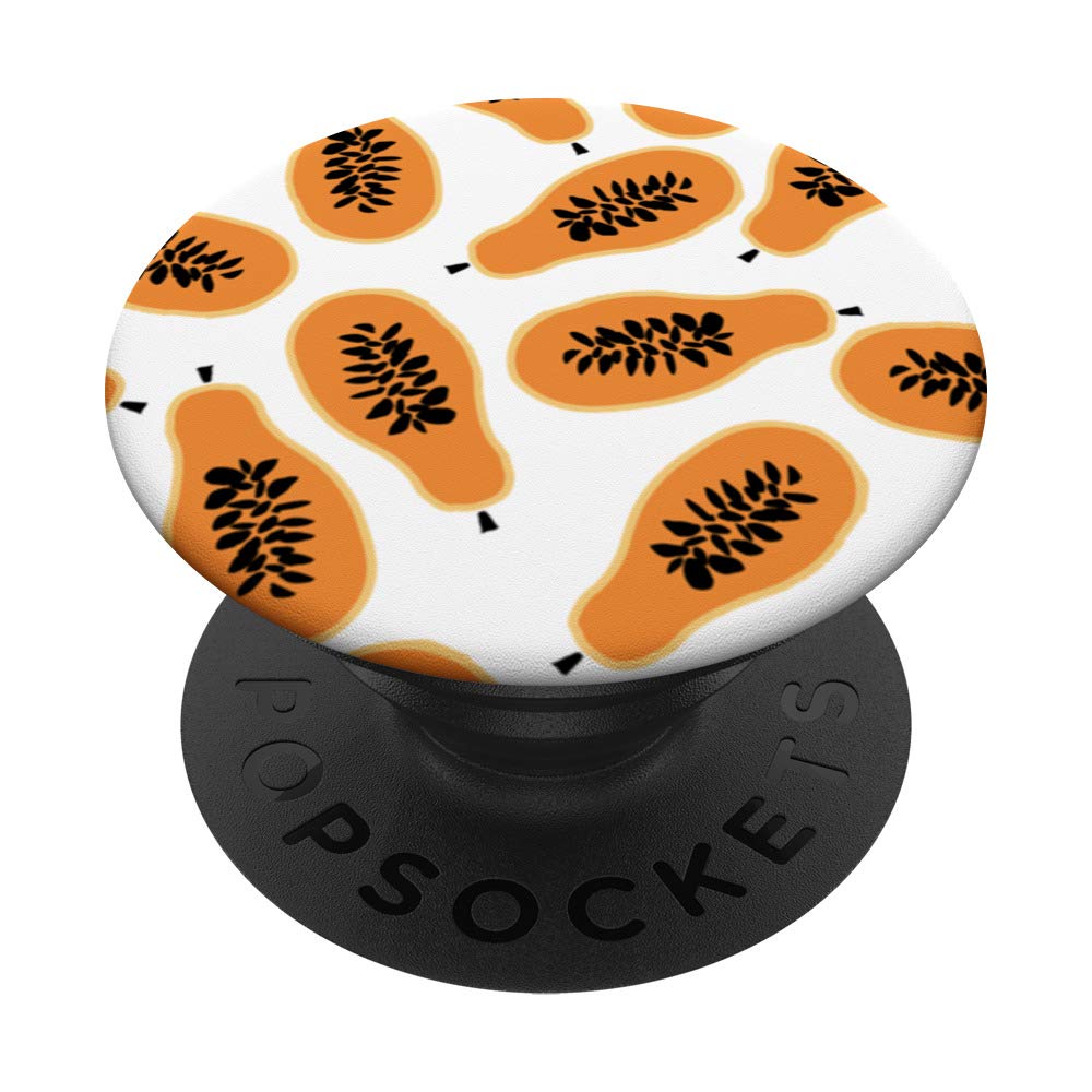 Papaya Tropical Fruit Phone Accessory - Swappable PopGrip for Phones & Tablets | Fruta Bomba Gift Idea | Perfect for Travel, Work & Everyday Use
